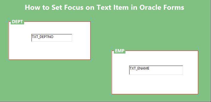 how to set focus on text item in oracle forms