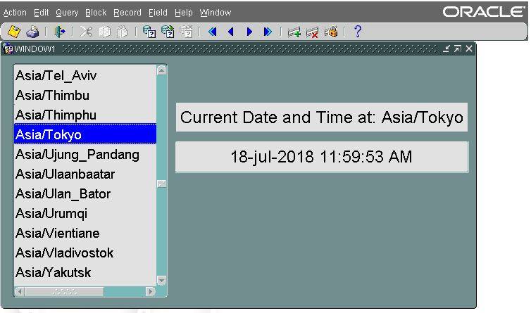 dynamic time in oracle forms