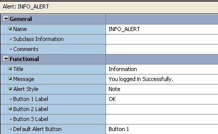 create alert in Oracle Forms
