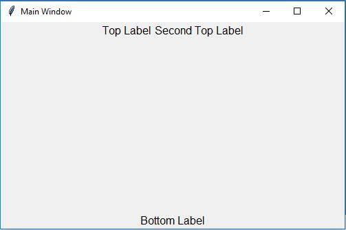 Create a label inside the frame example using Tkinter