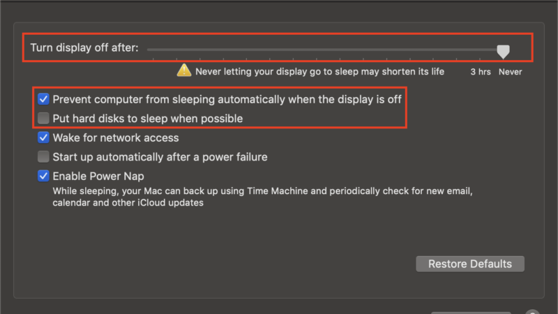 macOS Mojave: Prevent Mac from Sleeping