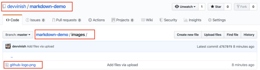 GitHub Repository image folder contents.