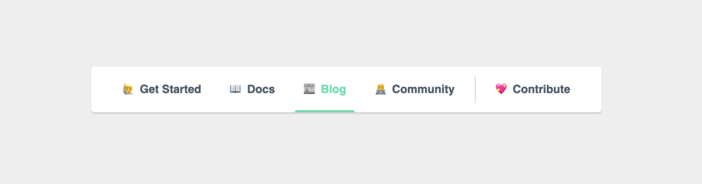 Beautiful horizontal navigation bar using CSS with emojis.