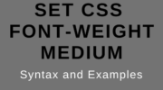 CSS font-weight medium